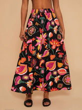 Travachic Woven Print High Waist Loose Women Skirt